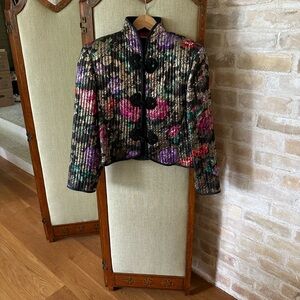 Valentino Night Metallic Brocade Jacket Size 6